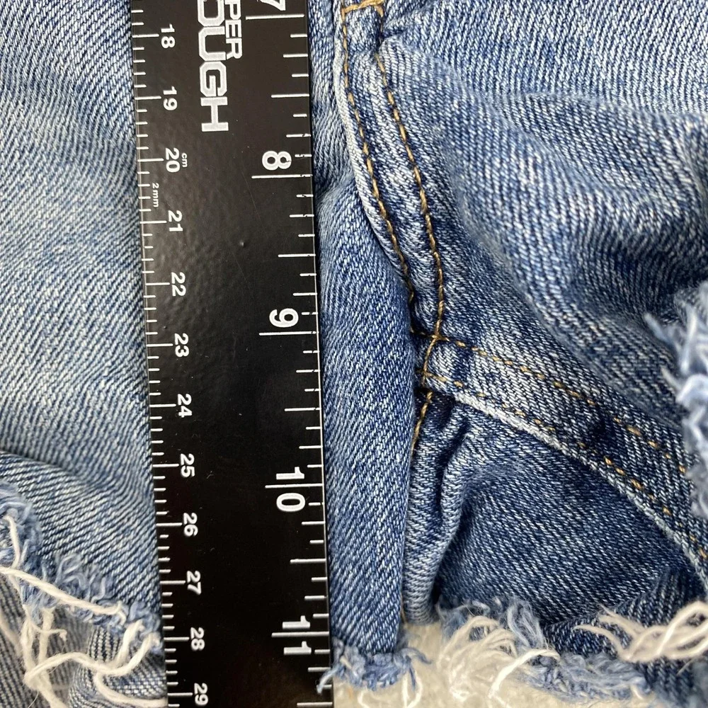 Old Navy O.G. Short Hi-Rise Shorts Womens 4 (28x2) Blue Denim Cutoff Frayed Hem